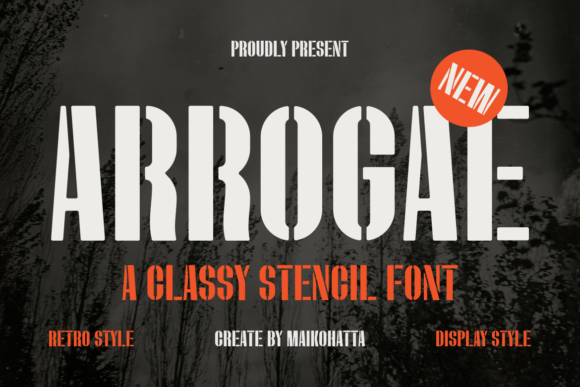 Arrogae Typeface: A Bold Stencil for Modern Brands