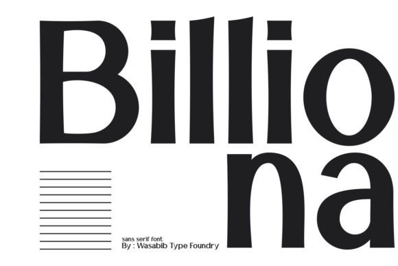 Billiona: A Modern Sans Serif Typeface for Digital Design