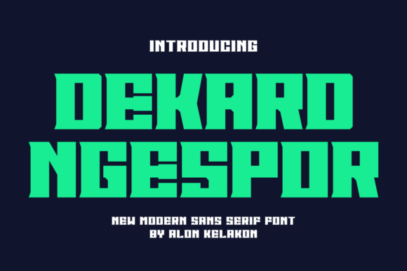 Dekard Ngespor Font for Makers