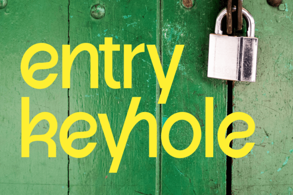 Enrty Keyhole Font for Makers
