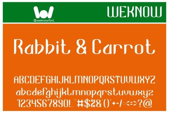 Rabbit and Carrot: A Display Font for Brand Identity