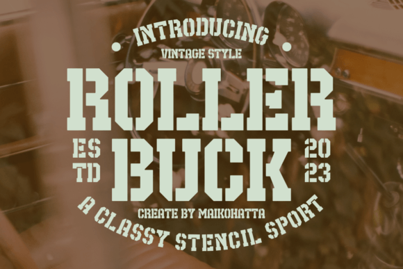 Roller Buck Font: Bold Typography for Crafters