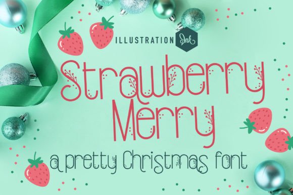 Strawberry Merry: A Festive Typeface for Branding