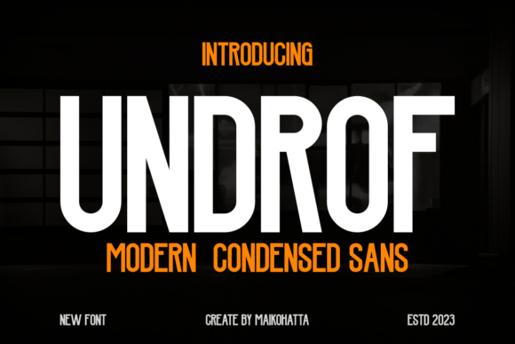 Undrof: A Slim Typeface for Clean Branding